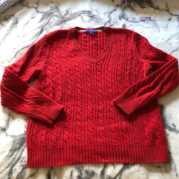 Tabi simply classic cotton sweater Red - Picture 1 of 4